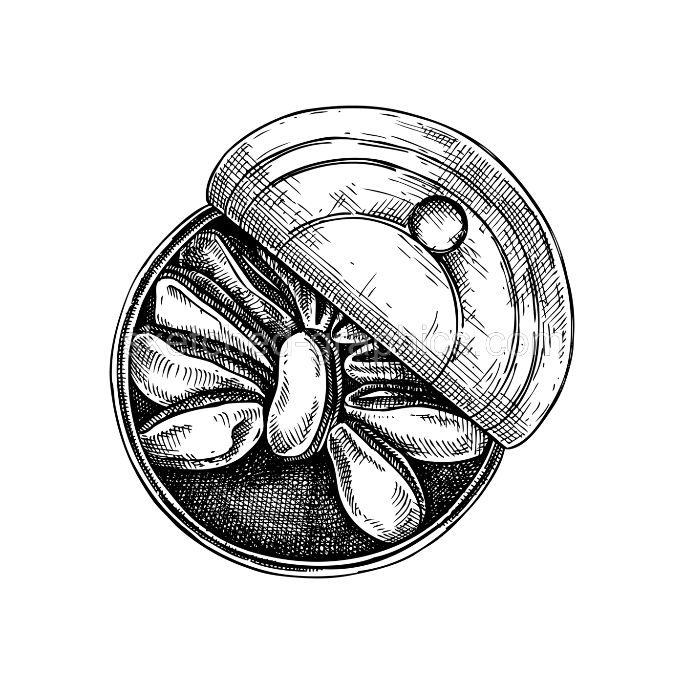 Smoked mussels in opened tin can illustration. Tinned seafood vector drawing. Hand drawn canned mussels sketch isolated on vintage background. Shellfish for menu, recipes, logos, flyer, invitation. Illustration